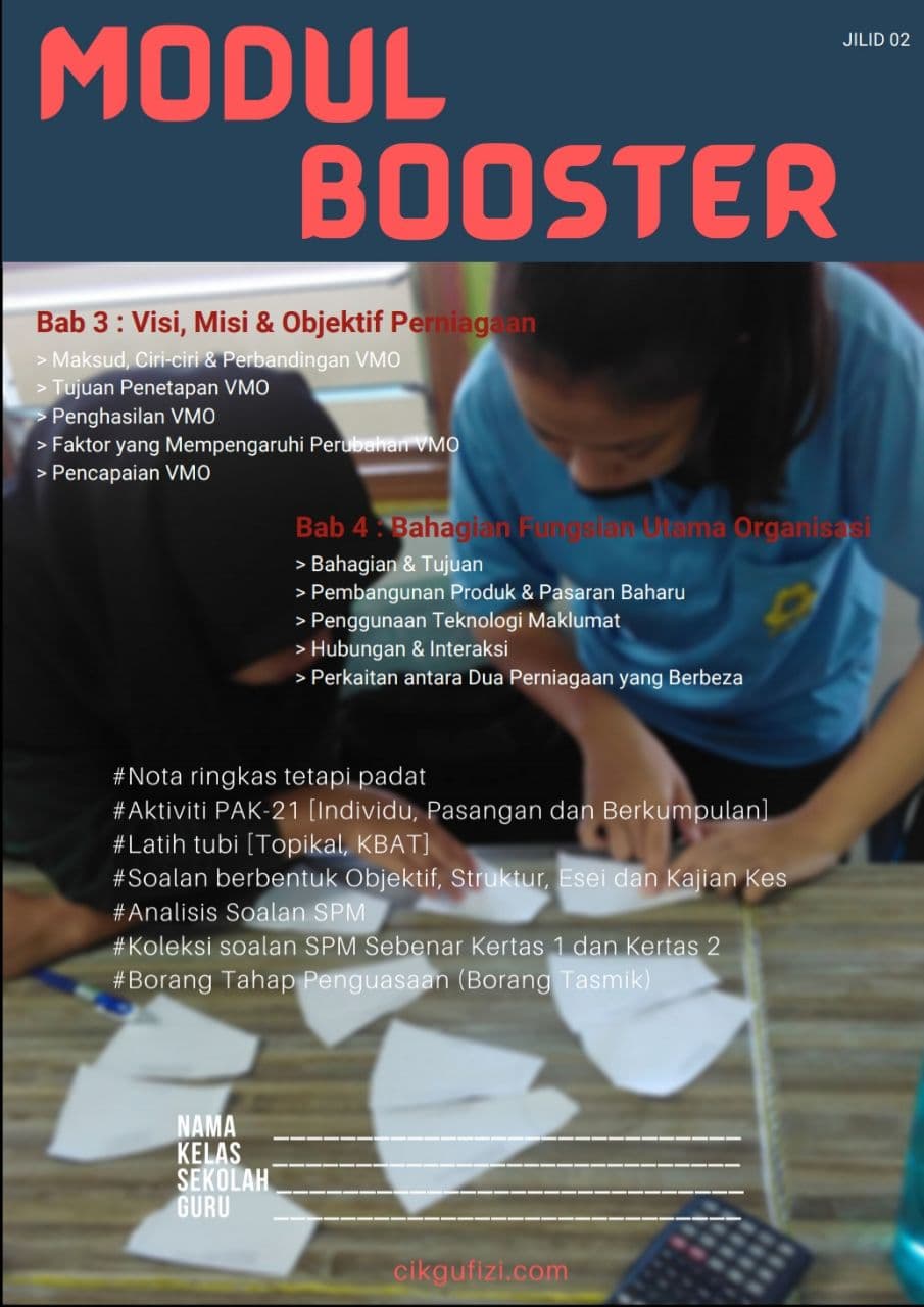 MODUL BOOSTER PERNIAGAAN TINGKATAN 4 2021 JILID 2